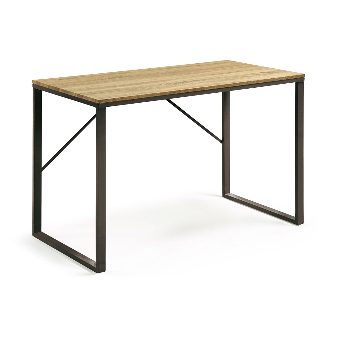 KAVE HOME Lisbet skrivebord natur/sort MDF/metal rektangulær 120x60