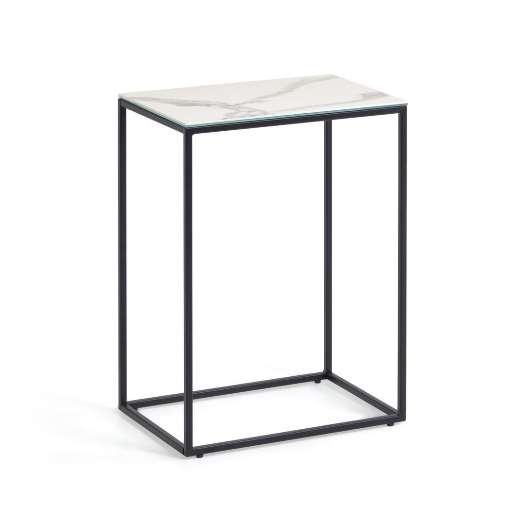 KAVE HOME Rewena sidebord rektangulær hvid Kalos Blanco keramik og stål 45x30