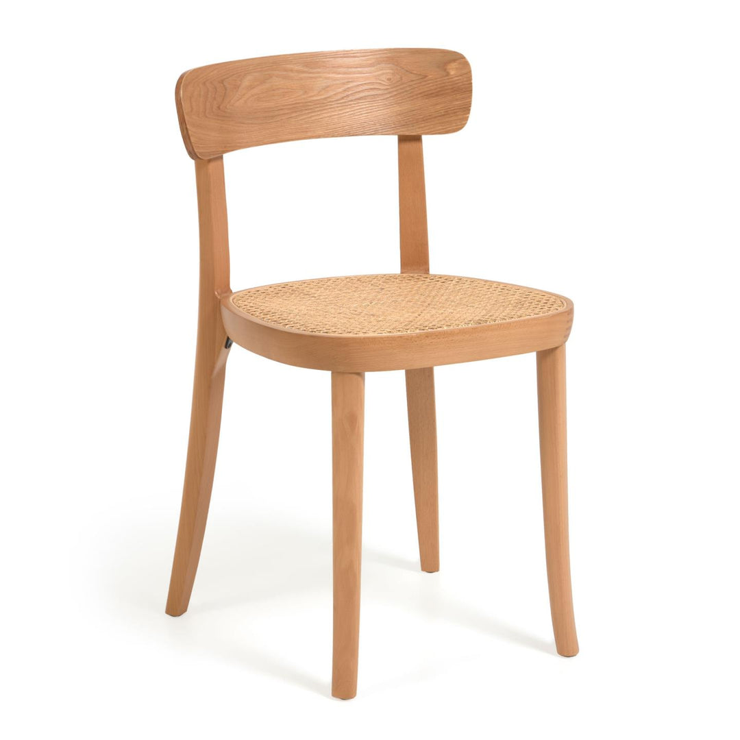 Produktbillede af KAVE HOME Roman spisebordsstol natur rattan askefiner og bøg i premium kvalitet