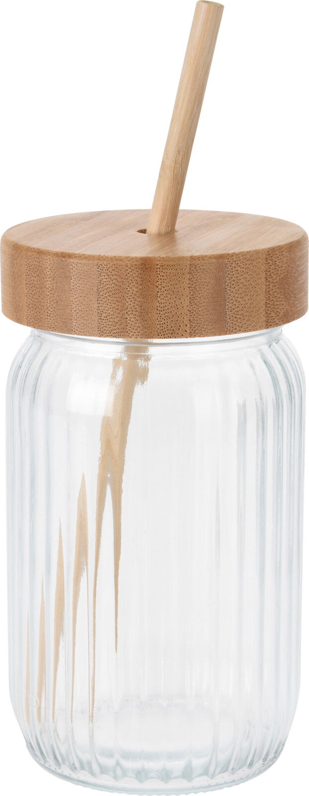 Produktbillede af Drikkeglas Med Bambus Låg 500ml på tilbud – premium kvalitet og detaljer