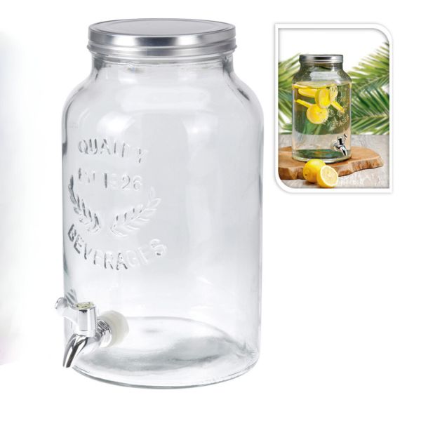 Produktbillede af Drikkevaredispenser i Glas 4 Liter på tilbud – premium kvalitet og detaljer