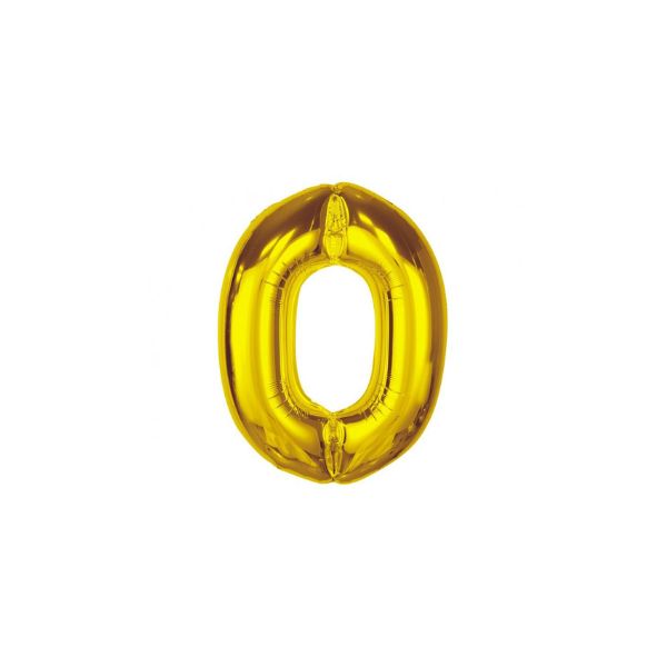 Produktbillede af Folieballon Smart Nummer 0 Guld 92 Cm på tilbud i brug