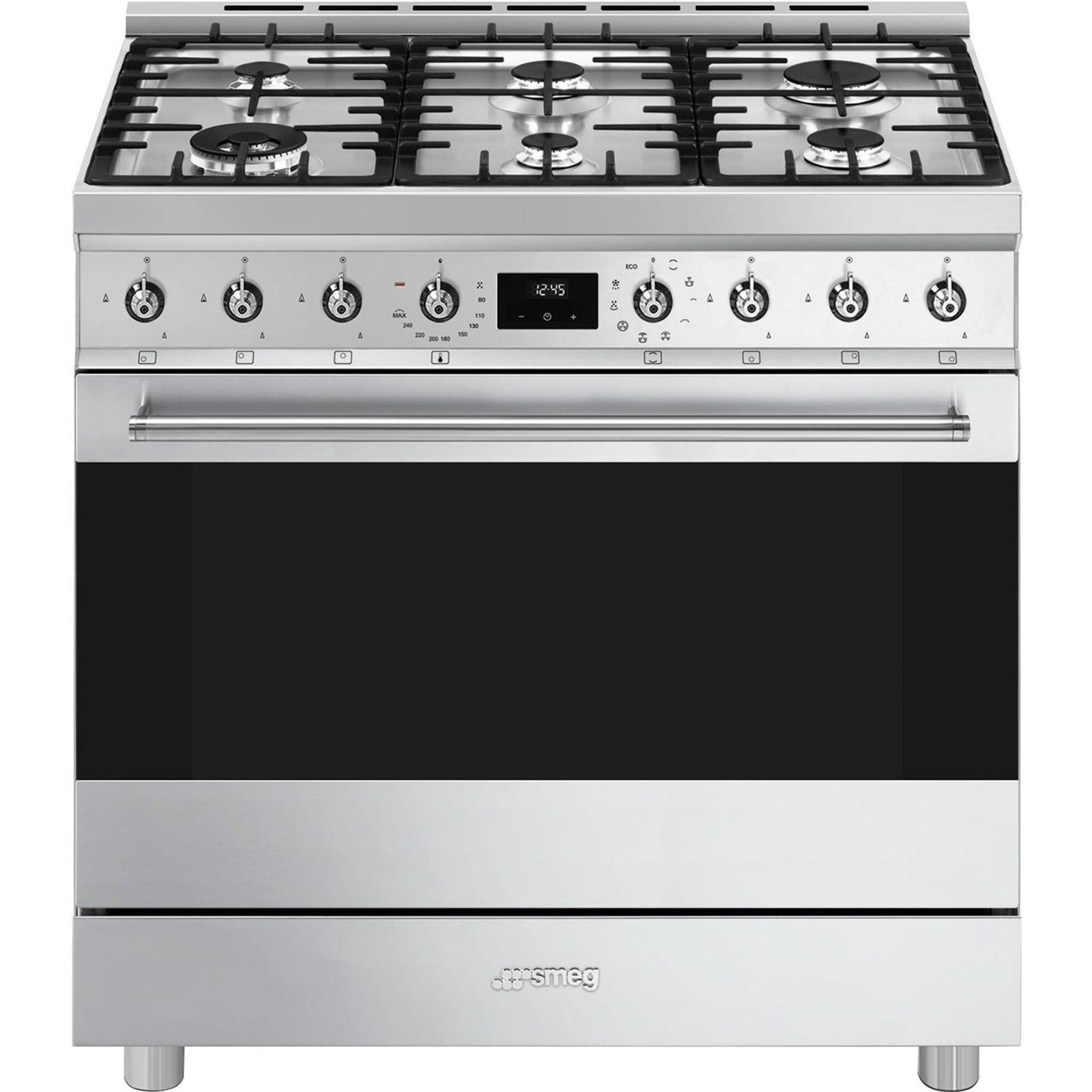 Smeg Smeg C9GMX2 Classic Gaskomfur 90 cm, rustfrit stål – detaljebillede (Gasblus)