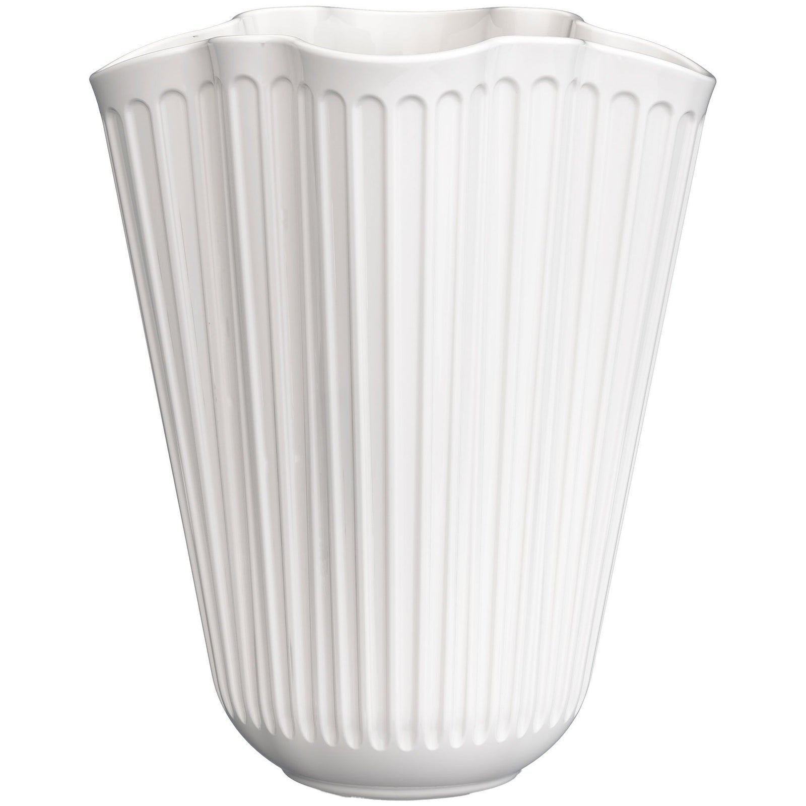 Kähler Kähler Hammershøi Unfold vase 20,5 cm, hvid – frontbillede (Vase)