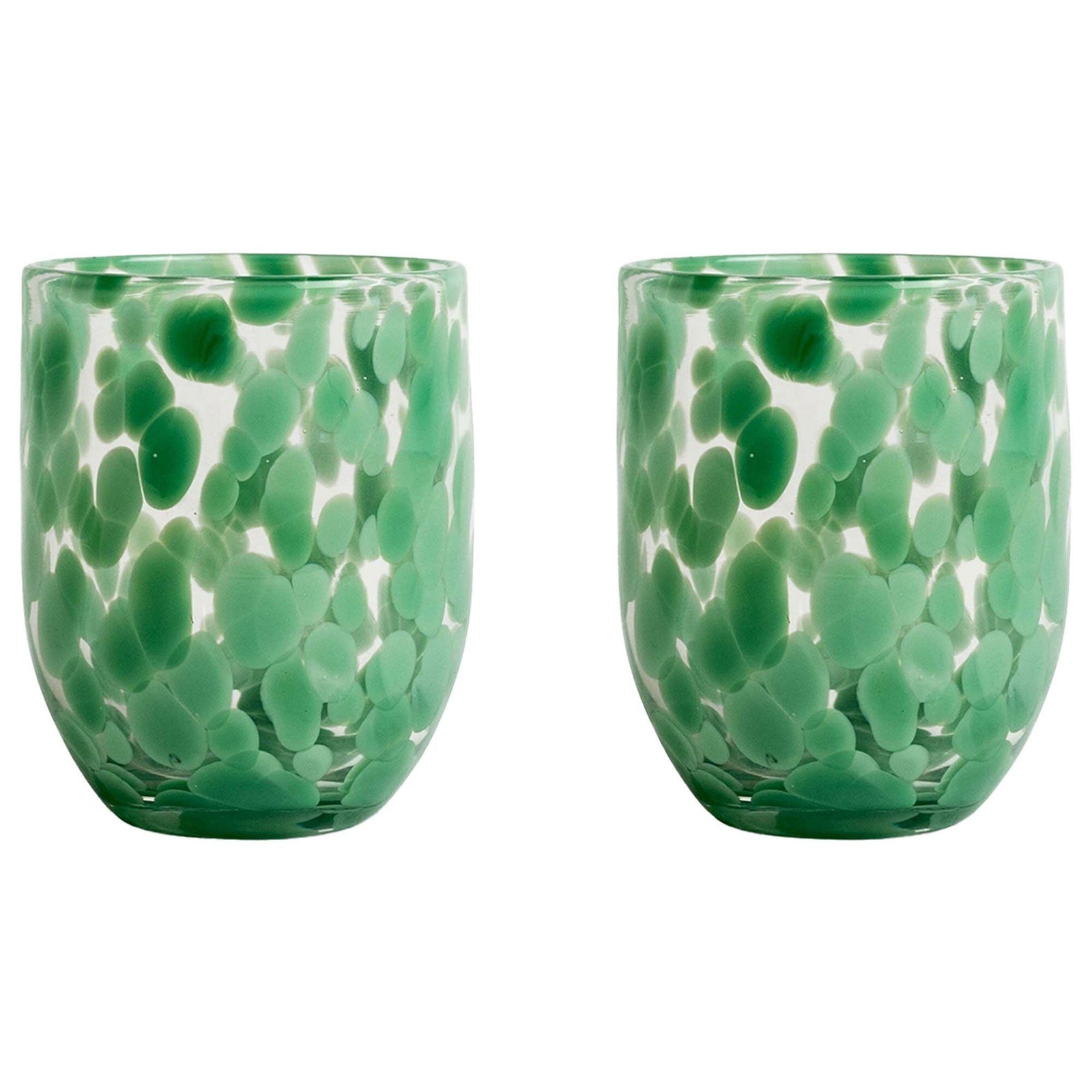 Byon Byon Messy vand 30 cl, grøn, 2 stk. ❤ frontbillede (Glas)