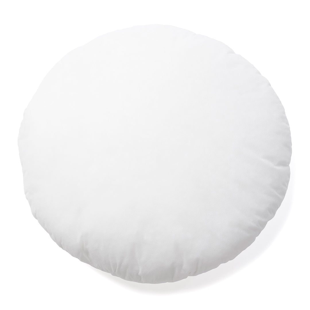 KAVE HOME Fluff fyldpude rund hvid stof i genbrugsfibre og polyesterfiber Ø45