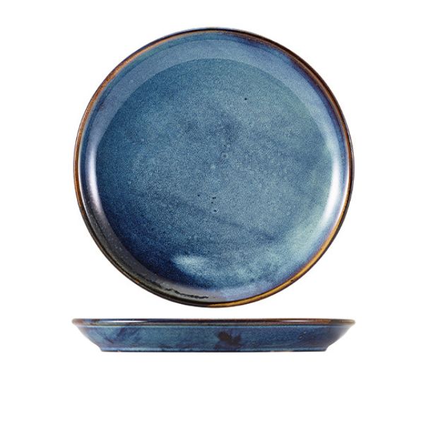 Produktbillede af Terra Aqua Blå Coupe Tallerken 27,5 Cm Genware på tilbud i brug