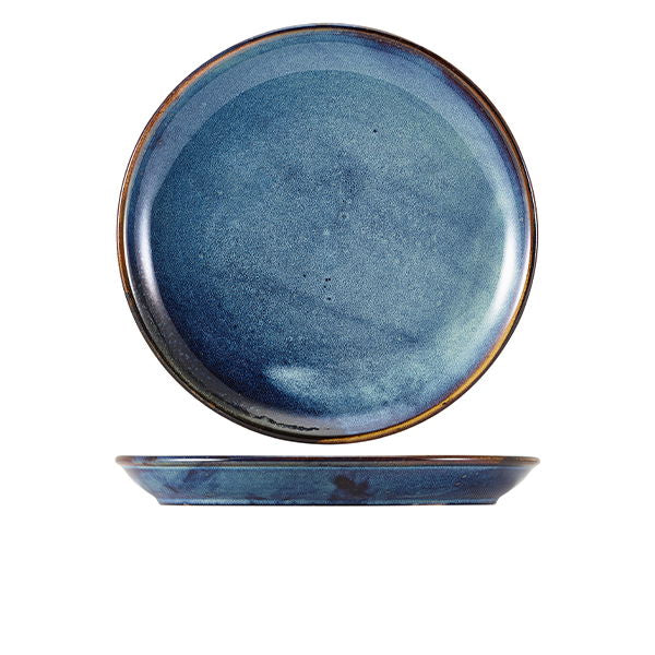 Produktbillede af Terra Aqua Blå Coupe Tallerken 30,5 Cm Genware på tilbud i brug