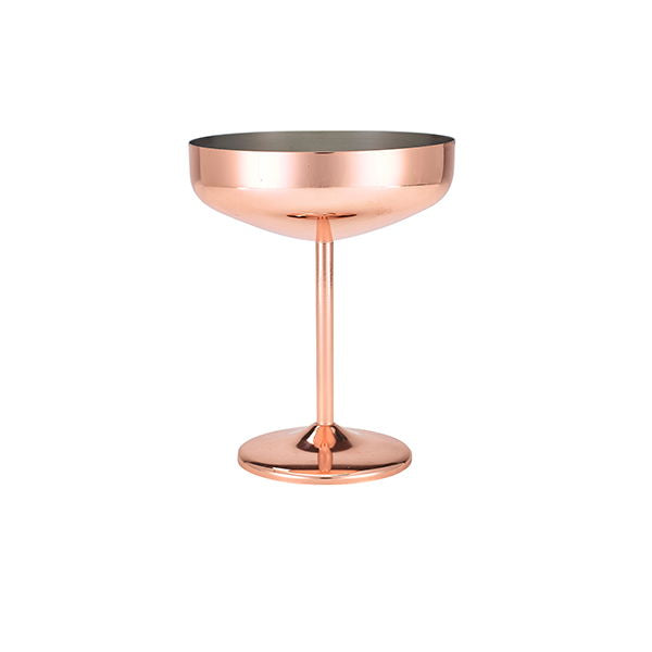 Produktbillede af Kobberbelagt Cocktail Coupe Glas 30cl Genware på tilbud – premium kvalitet og detaljer