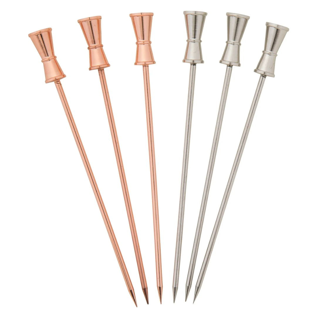 Produktbillede af Barprofessional Cocktailpicks Stål Jigger 6 Stk på tilbud i premium kvalitet