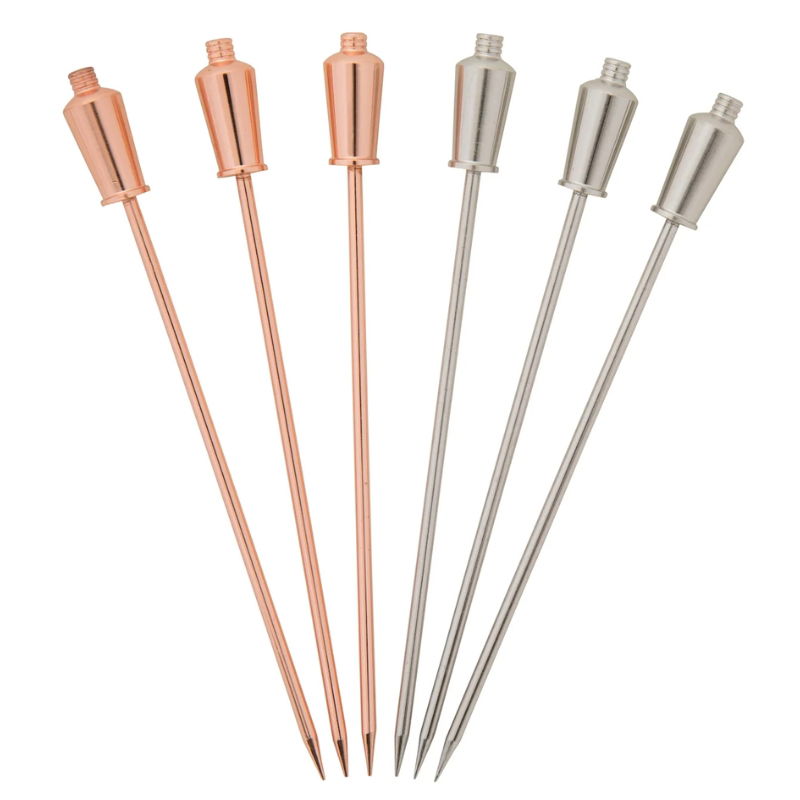 Produktbillede af Barprofessional Cocktailpicks Stål Shaker 6 Stk på tilbud – premium kvalitet og detaljer