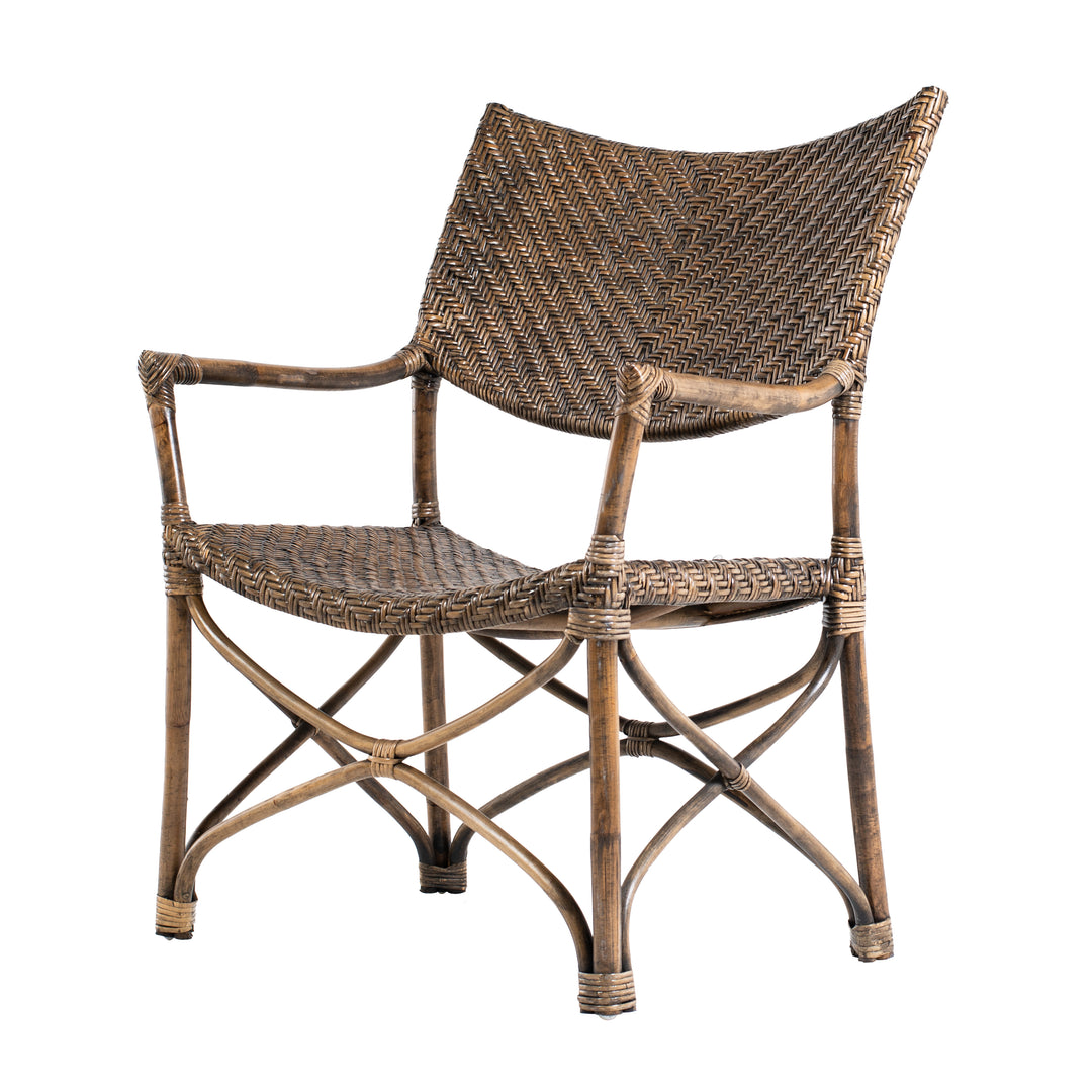 NOVASOLO Wickerworks Squire spisebordsstol flettet rattan m. armlæn