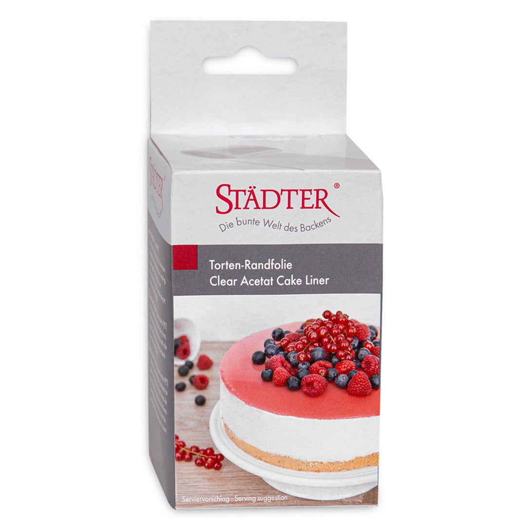 Städter Städter Transparent kagekantsfolie 10 cm x 20 m ❤ close-up (Bagudstyr)