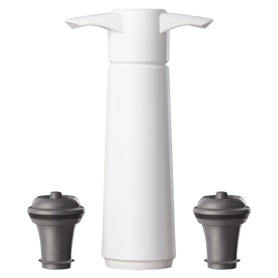 Vacu vin Vacu vin Wine Saver inkl. 2 stk. drypstoppere i gaveæske – close-up (Vinkork)