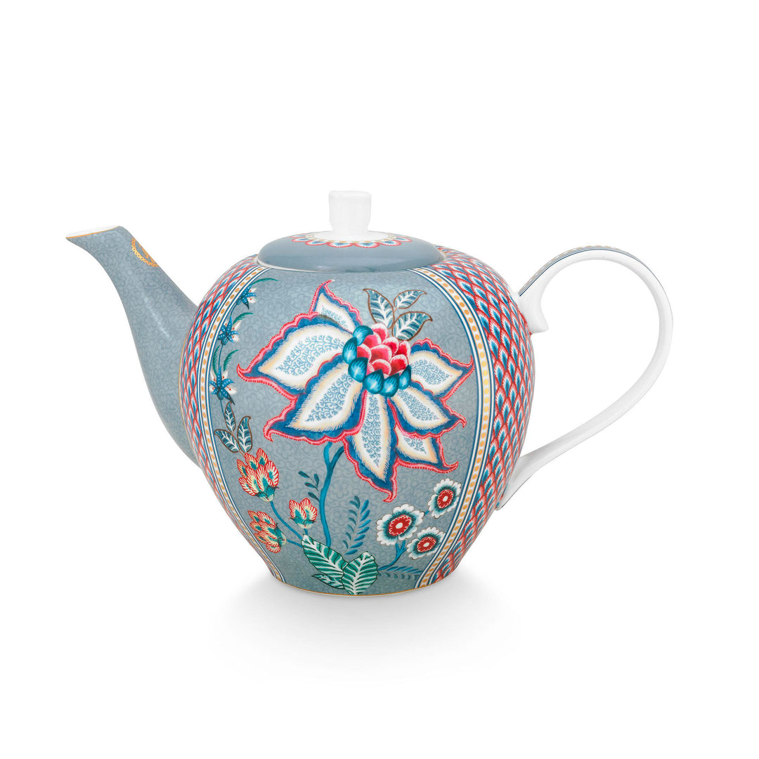 Pip studio PIP Studio Flower Festival tekande 1,6 liter, blå – produktbillede (Tekande)
