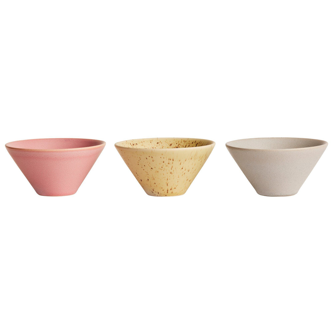 Oyoy living design Oyoy living design Yuka skål, rose , pakke med 3 – frontbillede (Skålssæt)
