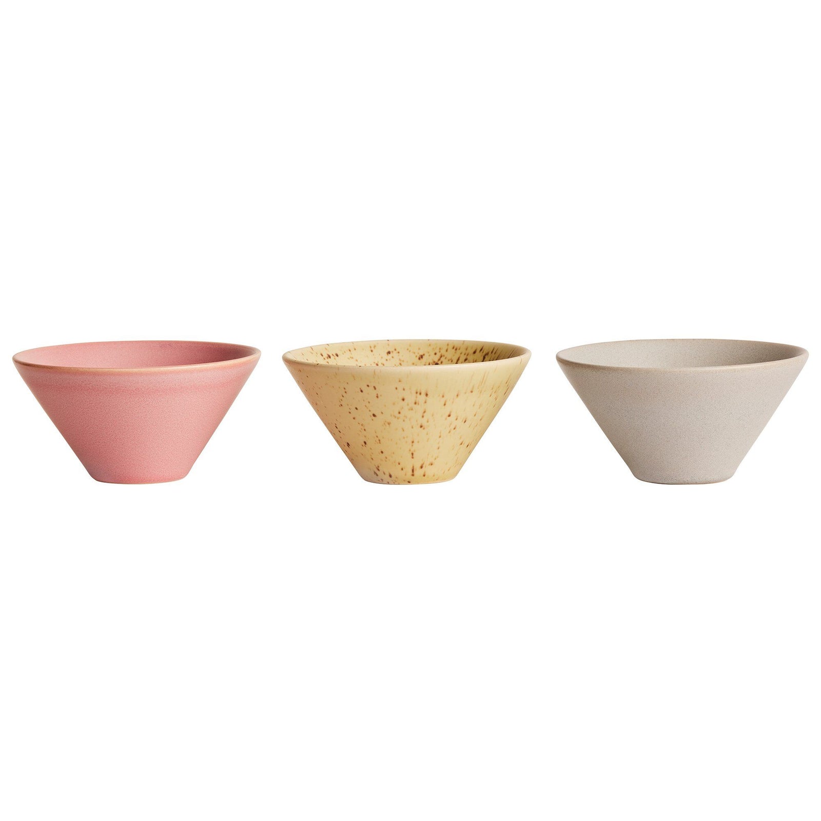 Oyoy living design Oyoy living design Yuka skål, rose , pakke med 3 – frontbillede (Skålssæt)