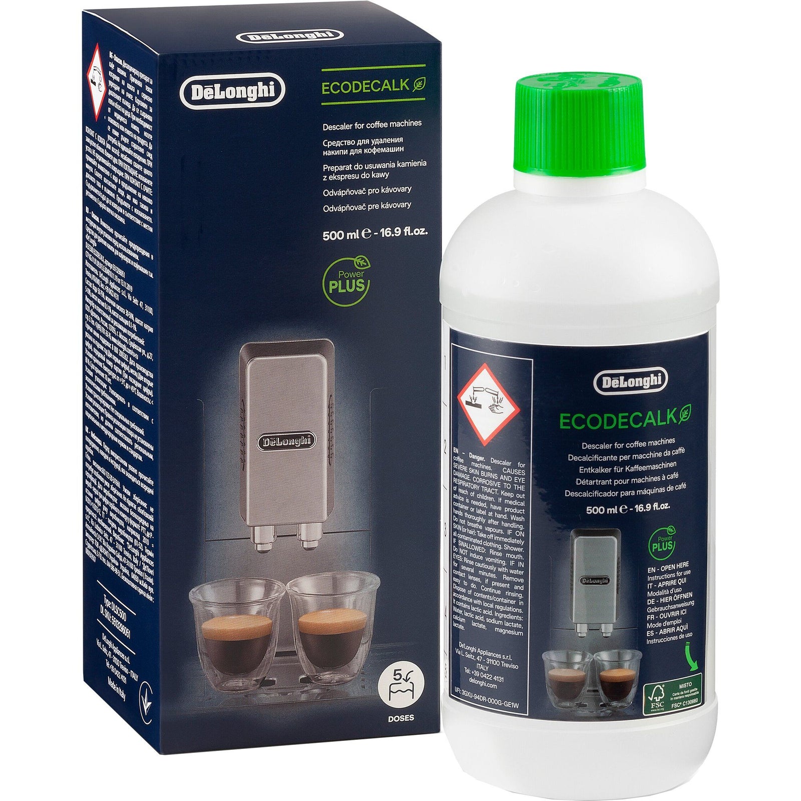Delonghi Delonghi EcoDecalk Afkalkningsmiddel, 500 ml – produktbillede (Afkalkning)