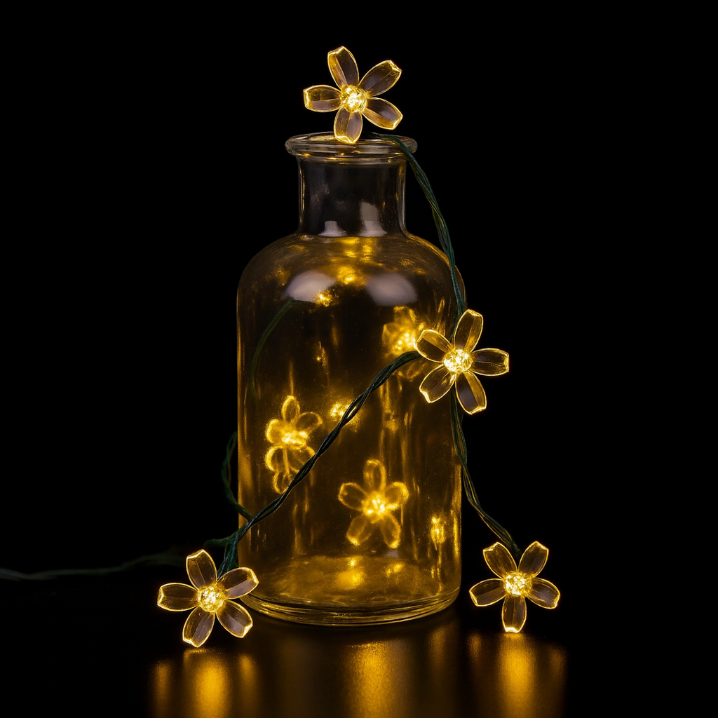 Produktbillede af Køb Dekorativ LED-lyskæde 2 meter m/30 Blomster Soldrevet  på tilbud