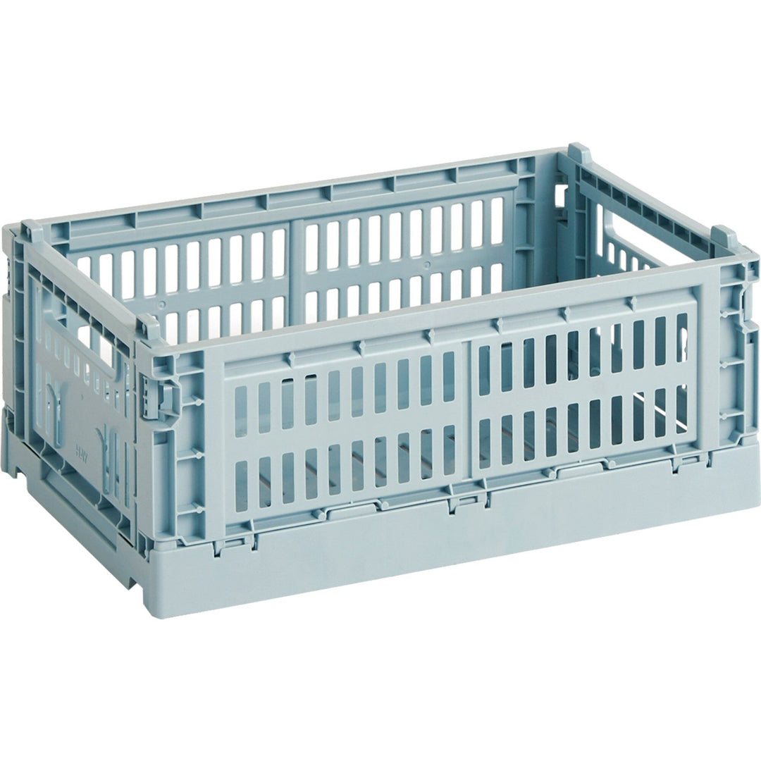 Hay Hay Colour Crate opbevaringskasse, small, dusty blue ❤ vinkelbillede (Opbevaringsboks)