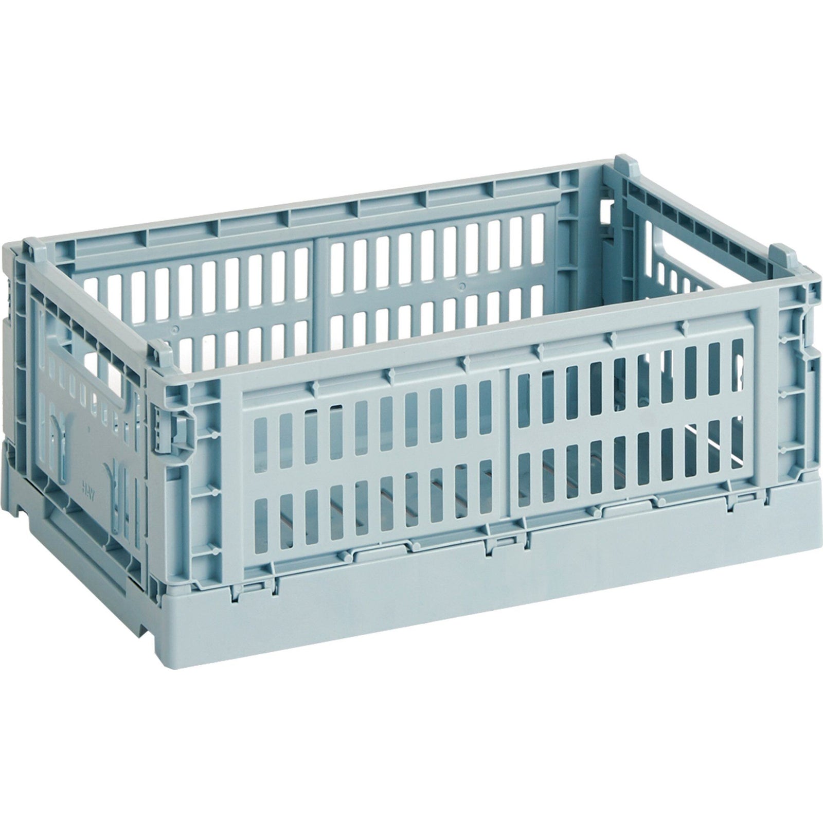 Hay Hay Colour Crate opbevaringskasse, small, dusty blue ❤ vinkelbillede (Opbevaringsboks)