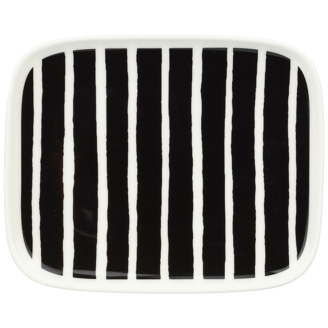 Marimekko Marimekko Piccolo tallerken 15x12 cm, sort/hvid – produktbillede (Tallerken)