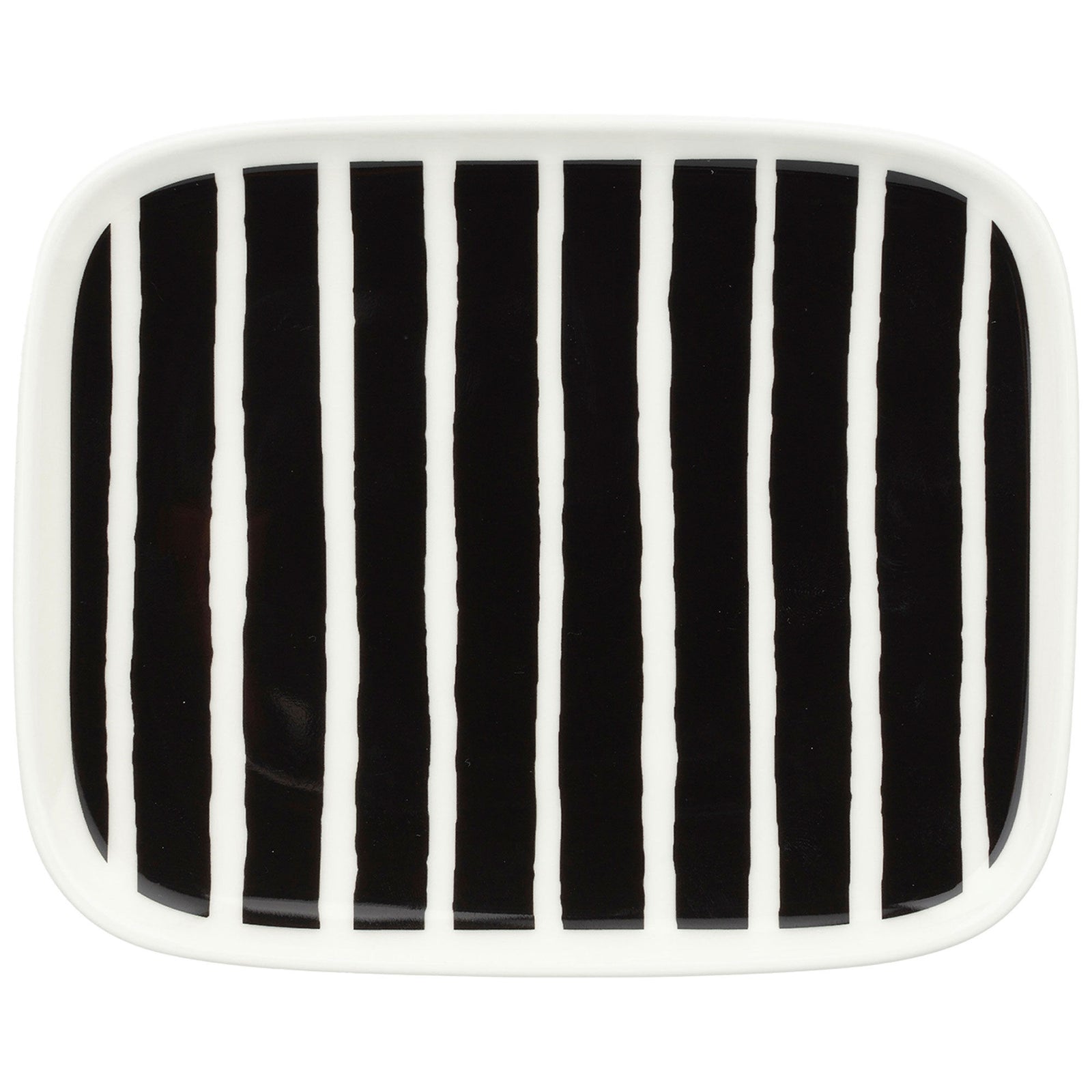 Marimekko Marimekko Piccolo tallerken 15x12 cm, sort/hvid – produktbillede (Tallerken)