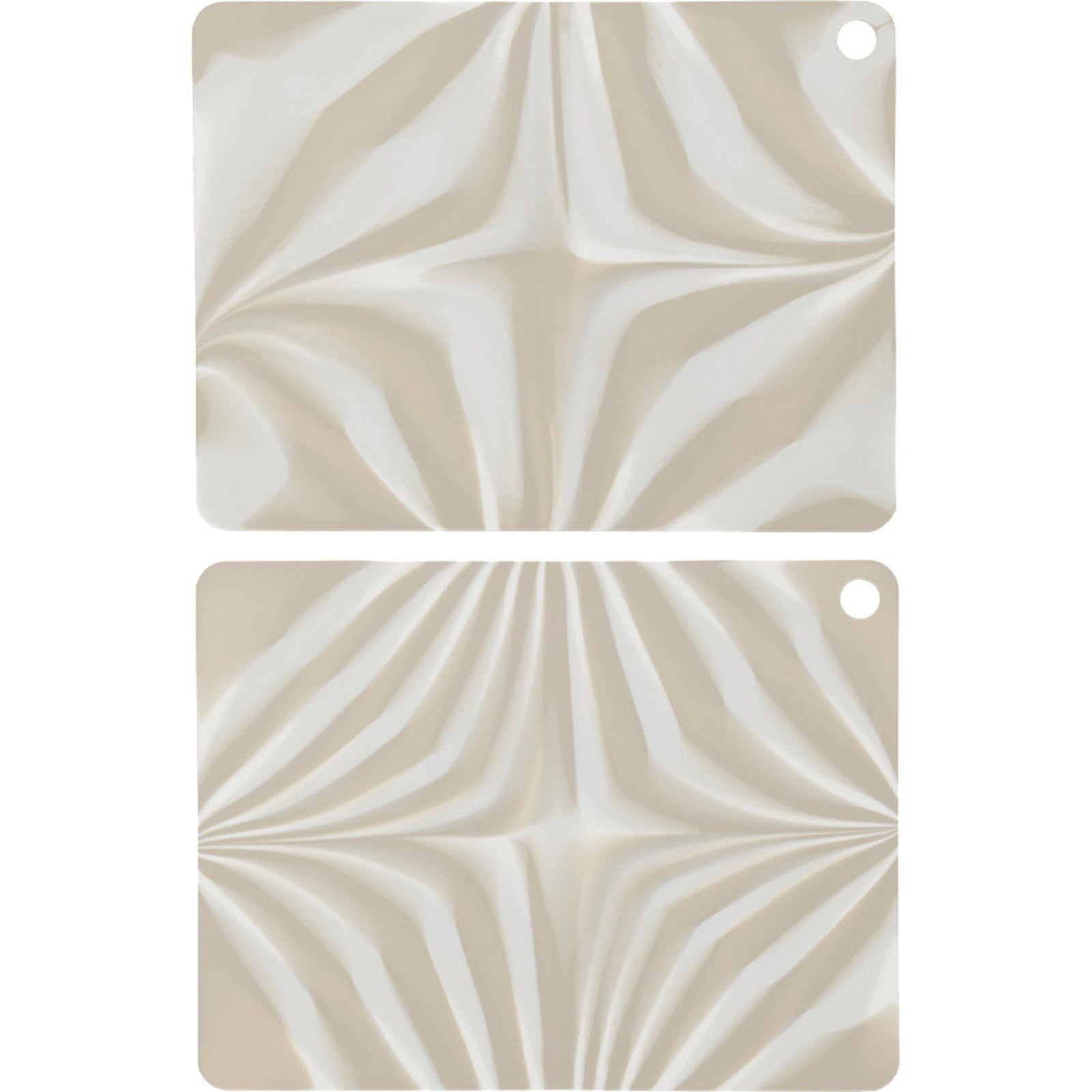 Oyoy living design Oyoy living design Zebura dækkeserviet, clay/hvid, 2 stk. – frontbillede (Bordskåner)