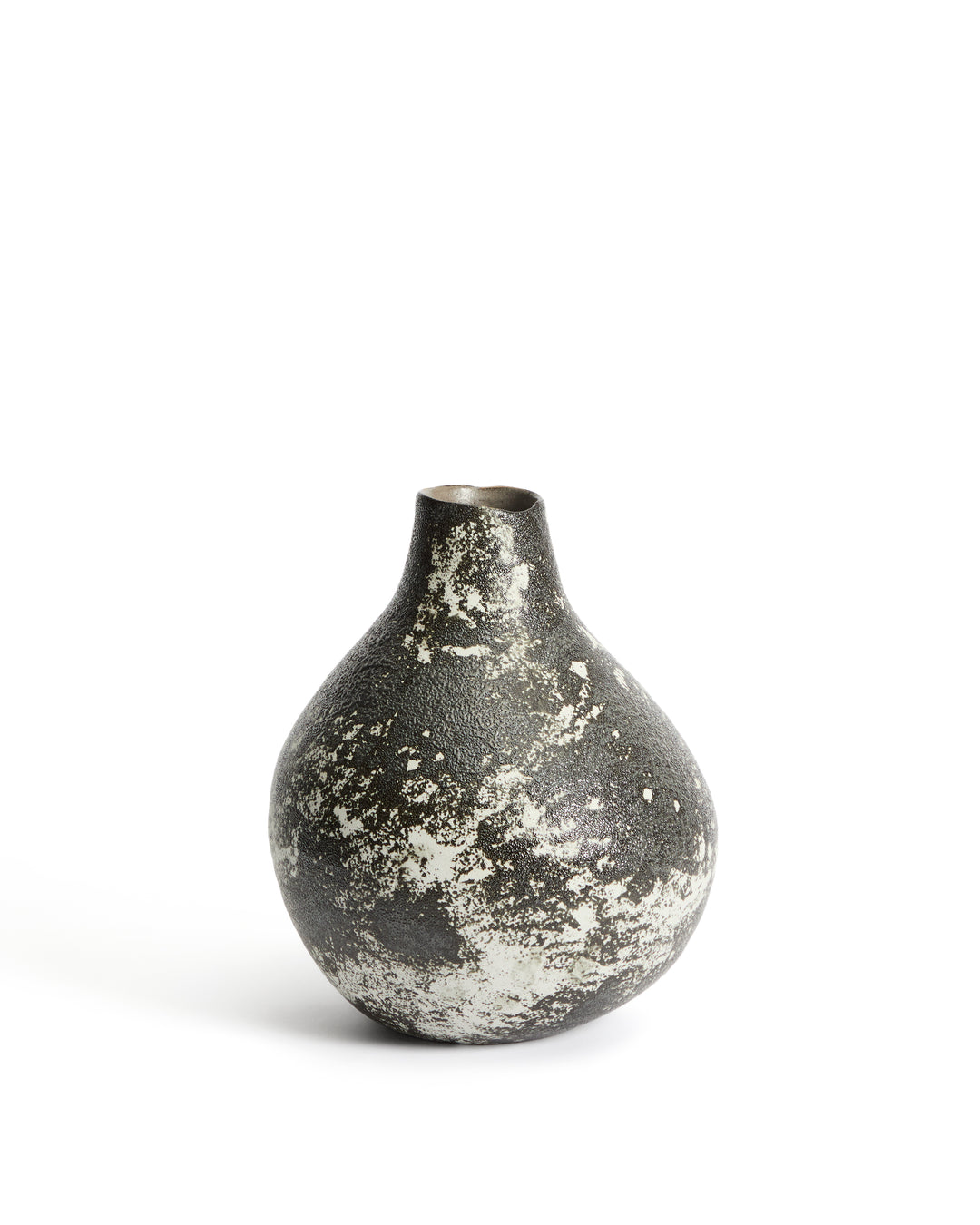KAVE HOME Orelin vase rund sort og hvid keramik H:30