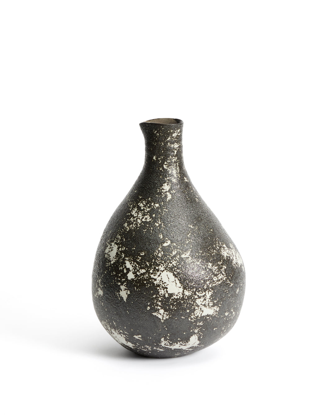 KAVE HOME Orelin vase rund sort og hvid keramik H:39