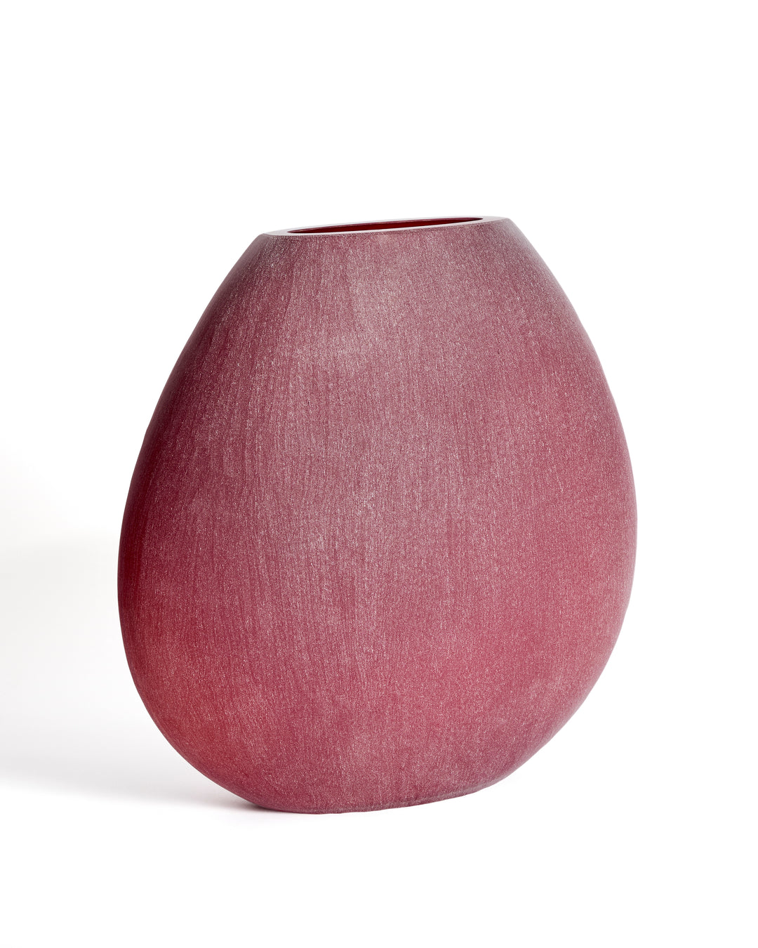 KAVE HOME Rovena vase bordeauxrød glas H:43,5