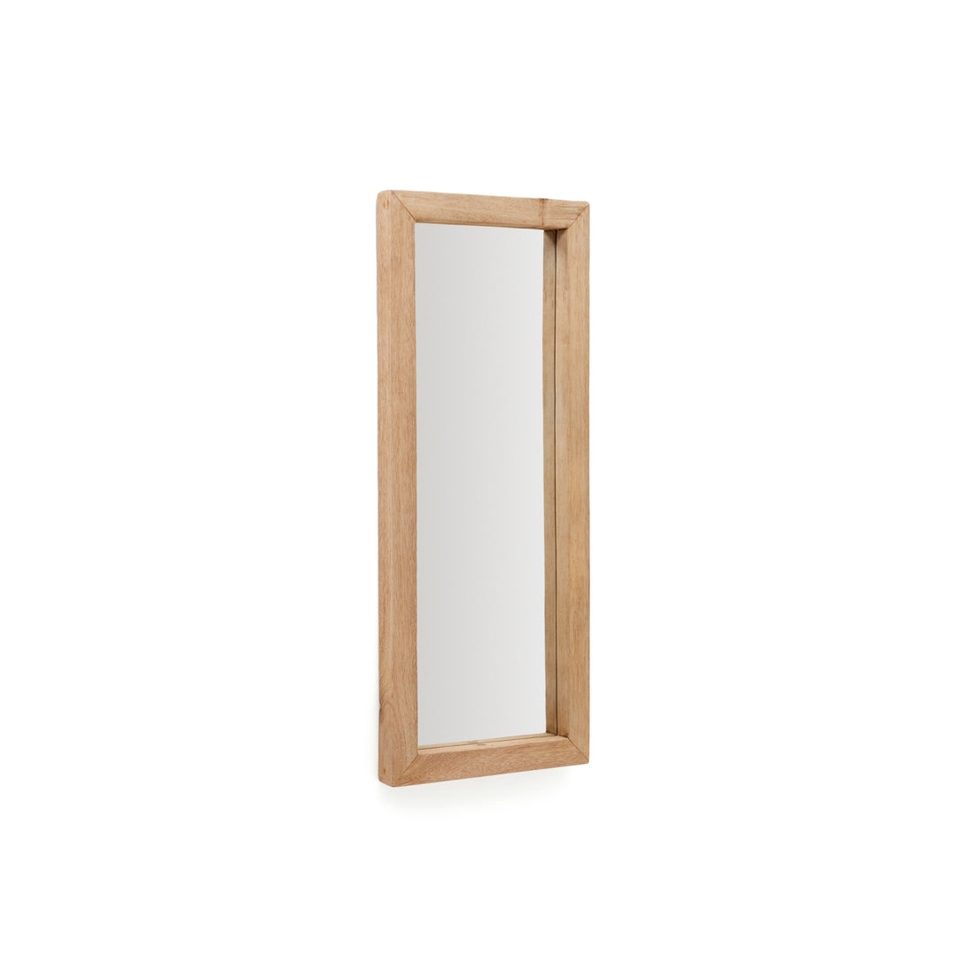 KAVE HOME Maden vægspejl rektangulær spejlglas og natur genbrugstræ 120x50