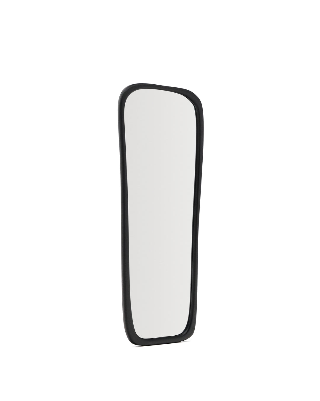 KAVE HOME Alura gulvspejl organisk spejlglas og sort teaktræ 158x61