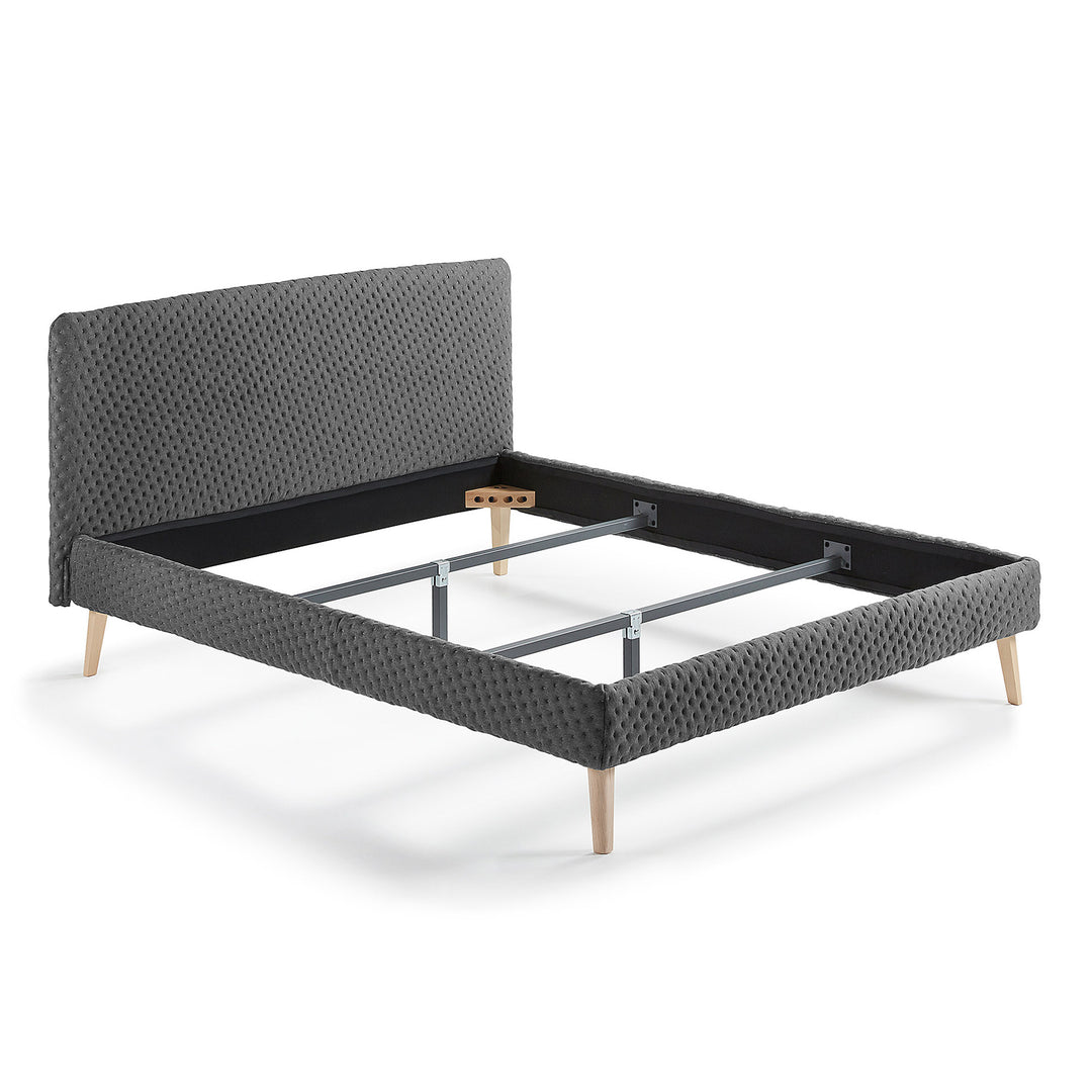 KAVE HOME Dyla seng quiltet 160 x 200 cm grå