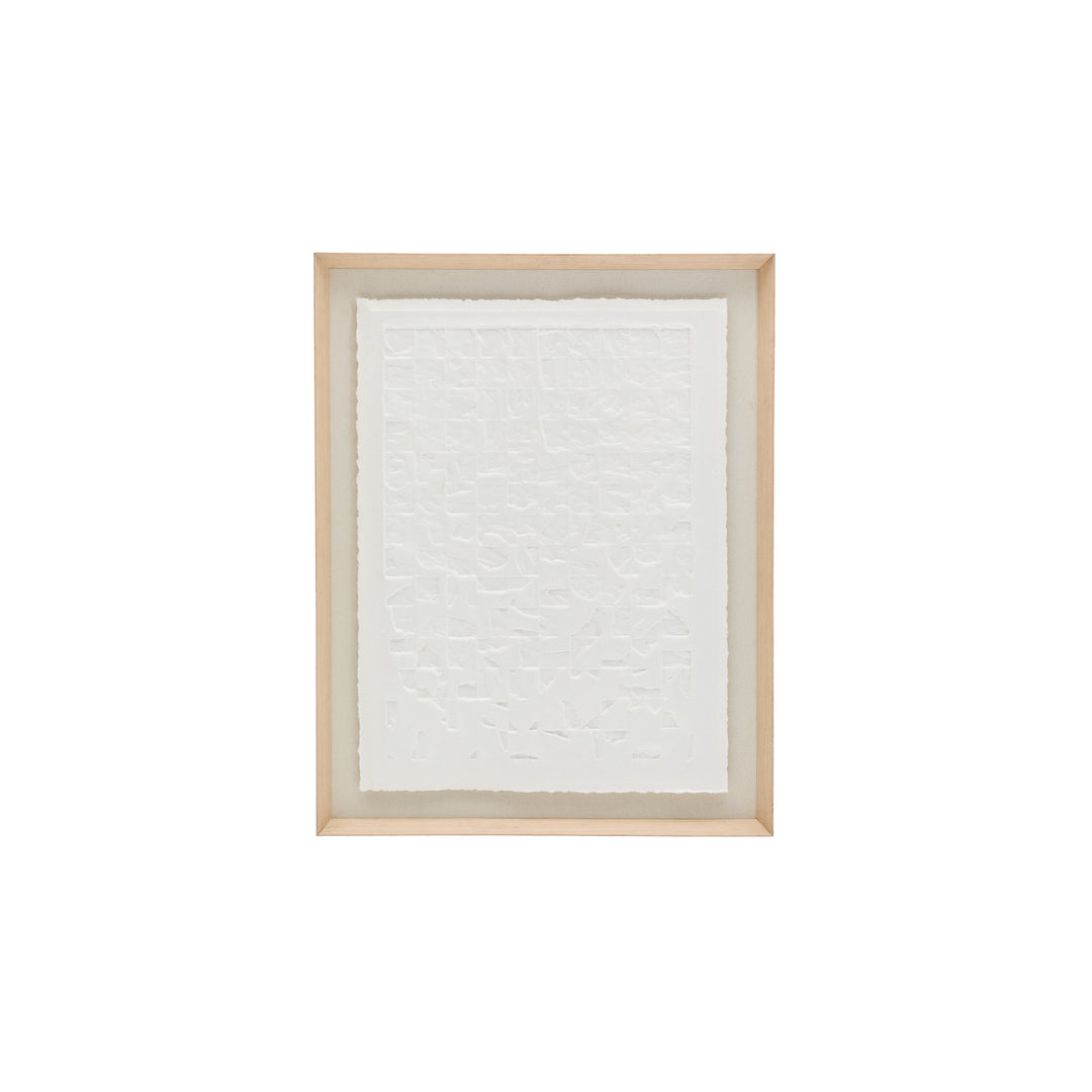 Produktbillede af KAVE HOME Annia billede rektangulær hvid papmaché 90x70 i premium kvalitet