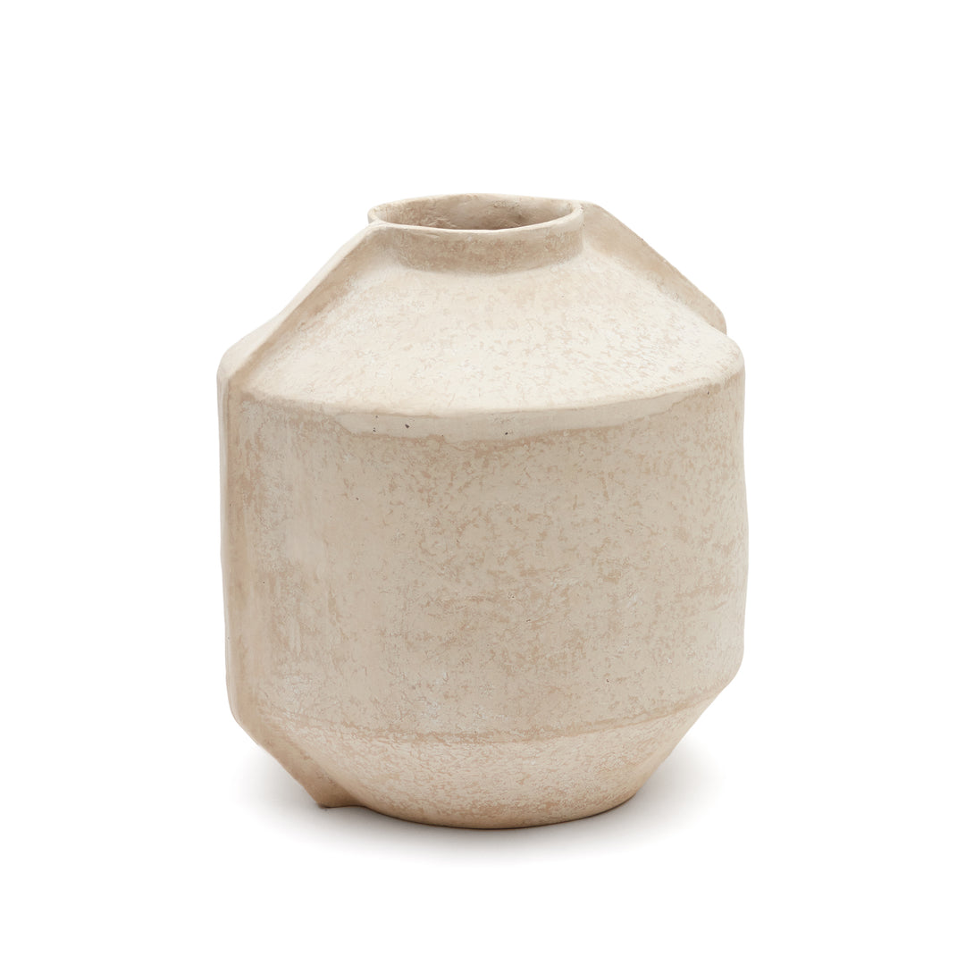KAVE HOME Meja vase beige papmaché H:47