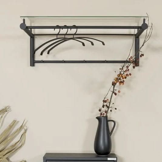 billigt tilbud på Jackson knagerække i sort metal og glas (79 cm). Udsalg på 3-nordic. Hurtig levering, billig fragt. Varenummer: 3NDC-5822. Spar op til 54%.