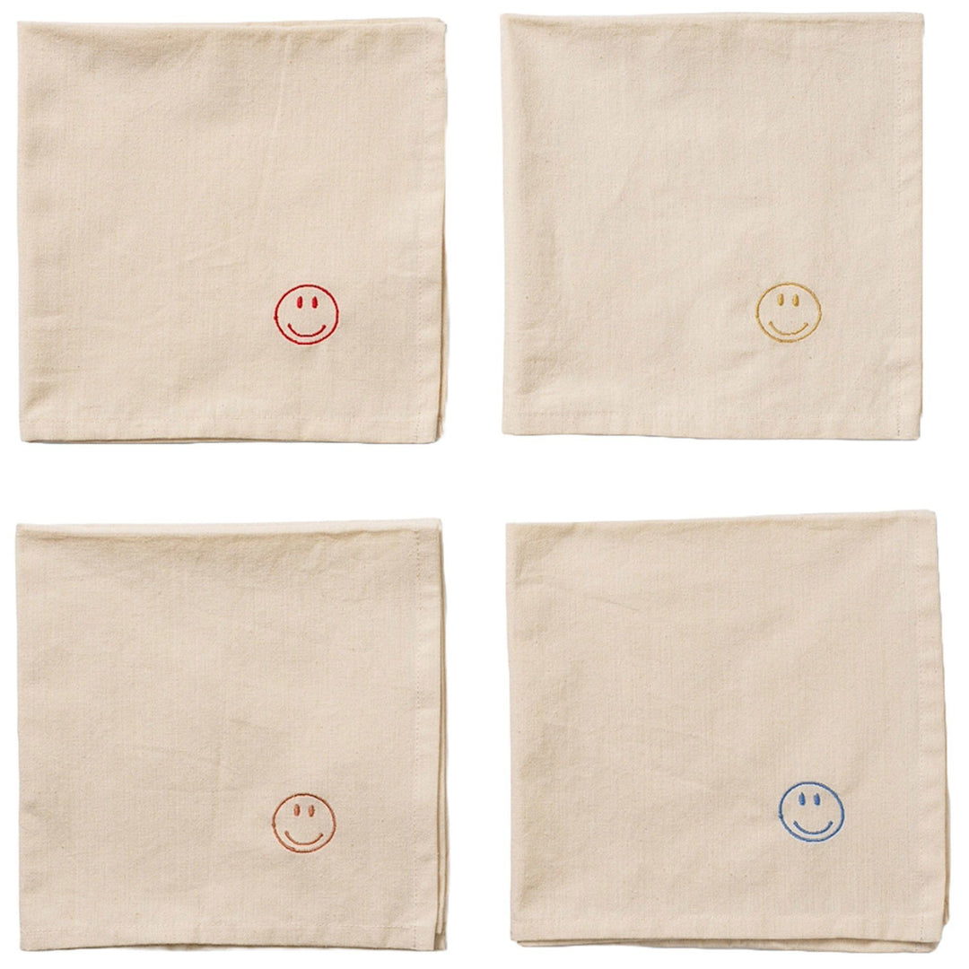 Midnatt Midnatt Happy servietter 40 x 40 cm, 4-pak ❤ produktbillede (Serviet)