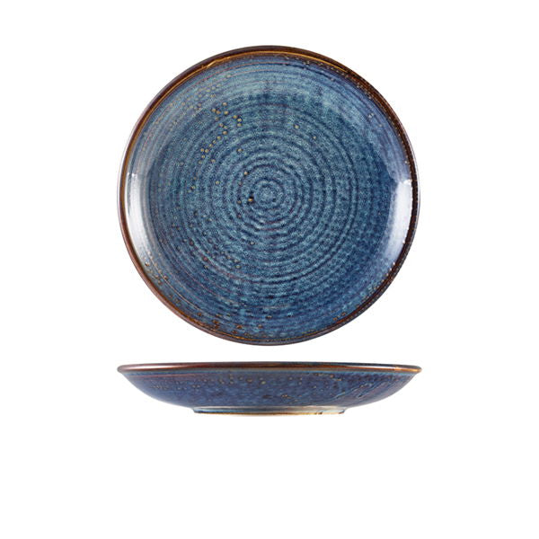 Produktbillede af Terra Aqua Blå Dyb Coupe Tallerken 21cm Genware på tilbud i brug