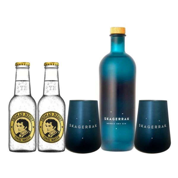 Produktbillede af Skagerrak Gin & Tonic M. 2 Glas Drinkspakke på tilbud i brug