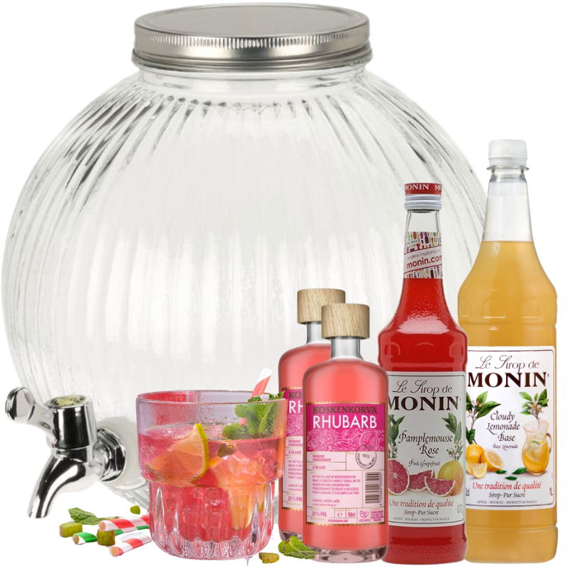 Produktbillede af Rhubarb & Grape Lemonade Dispenser Drinkspakke 5 Liter på tilbud i premium kvalitet