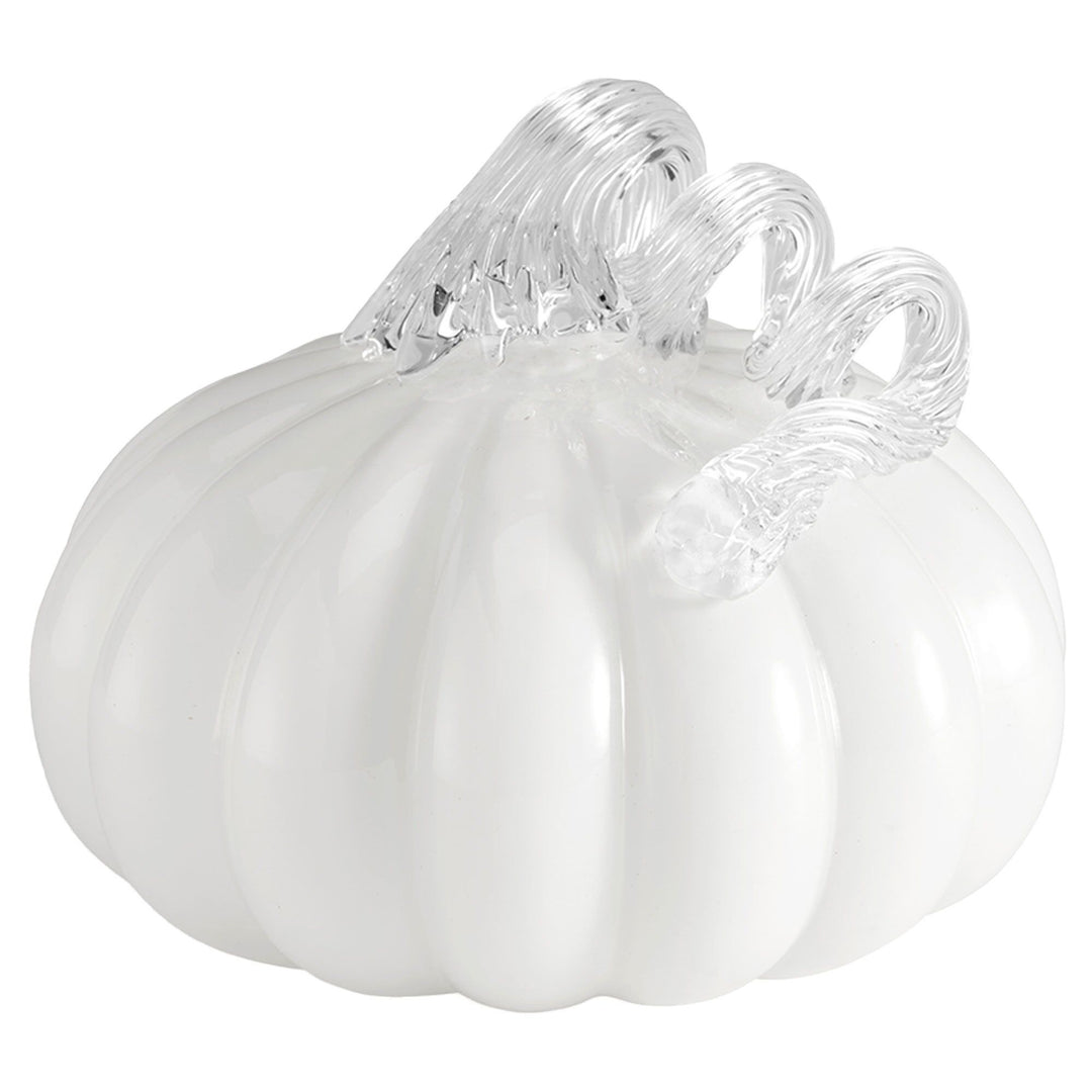 Cooee design Cooee design Græskar 10 cm, hvid – detaljebillede (Glasfigur)