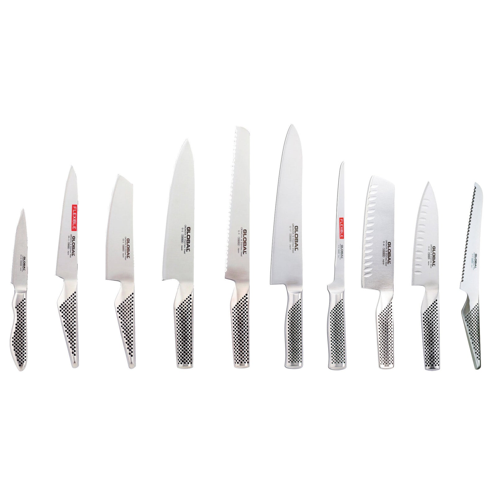 Global Global Knivsæt med 10 knive – frontbillede (Knivsæt)