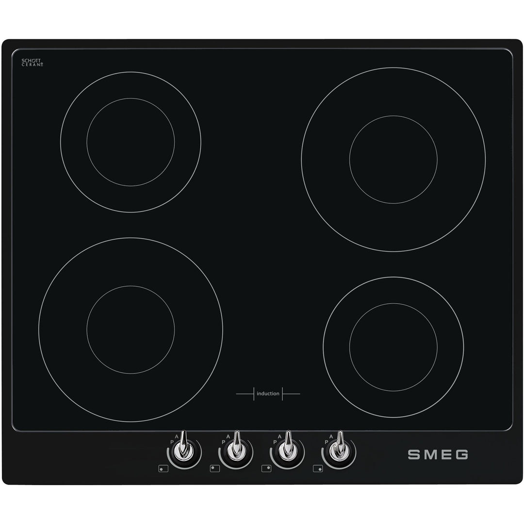 Smeg Smeg 60cm Victoria Induktionskogeplade m. Ramme, Sort ❤ produktfoto (Induktionskogeplade)