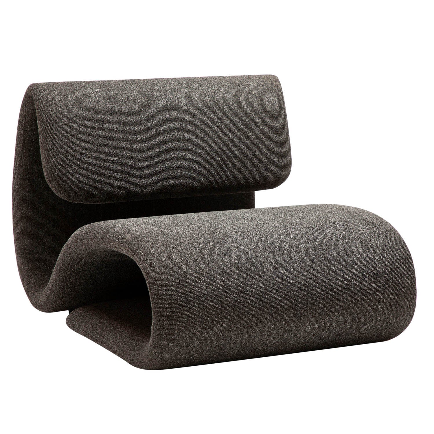 Produktbillede af DAN-FORM Dubna loungestol grå bouclé stof i premium kvalitet