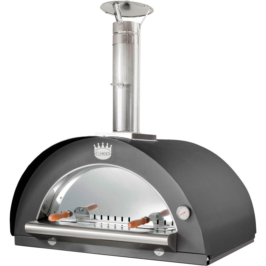 Clementi forni Clementi forni Family Brændefyret Pizzaovn 60x60 cm Antracit – vinkelbillede (Pizzaovne)
