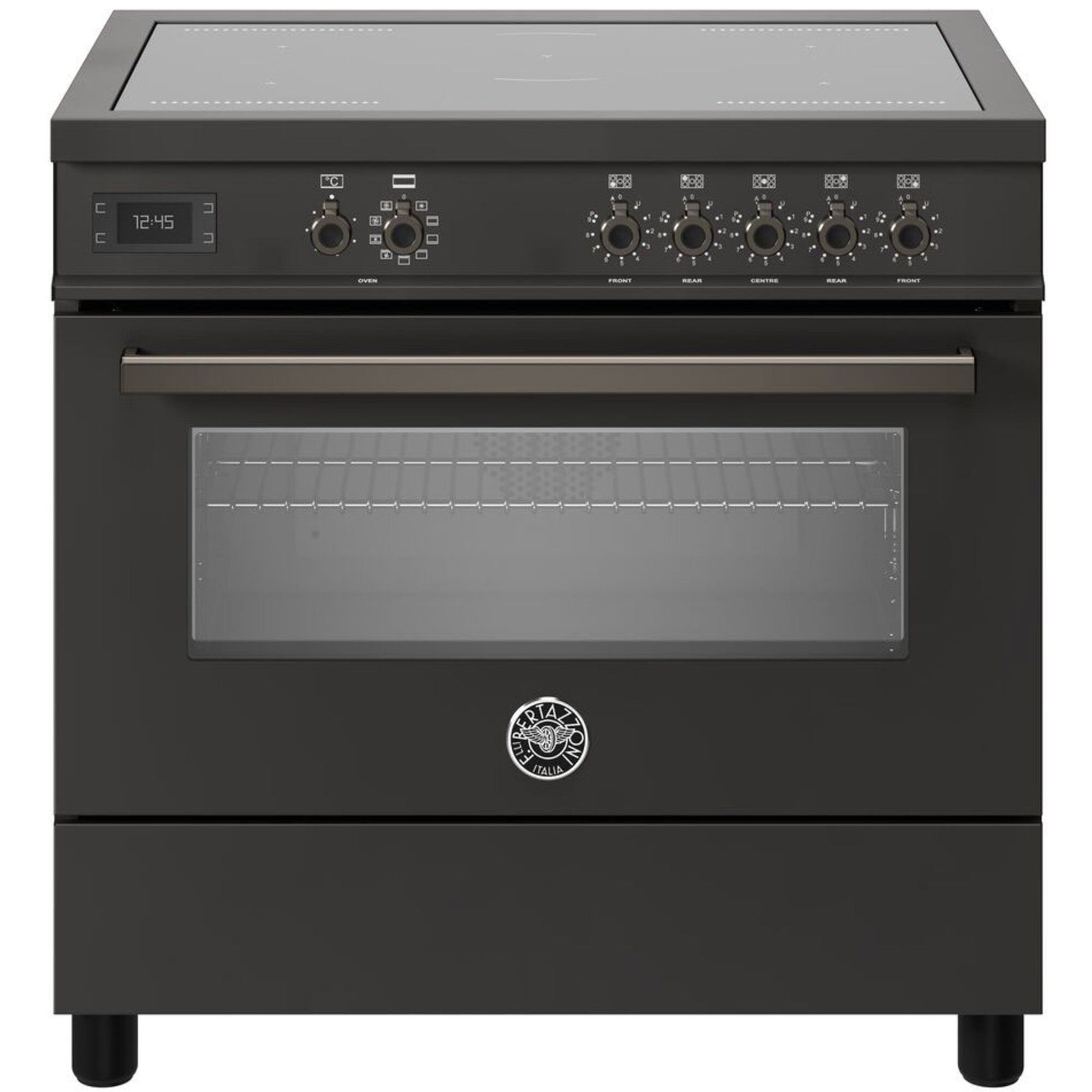 Bertazzoni Bertazzoni PRO95I1ECAT Professional induktionskomfur med ovn 90 cm, mat sort – detaljebillede (Induktionskomfur)
