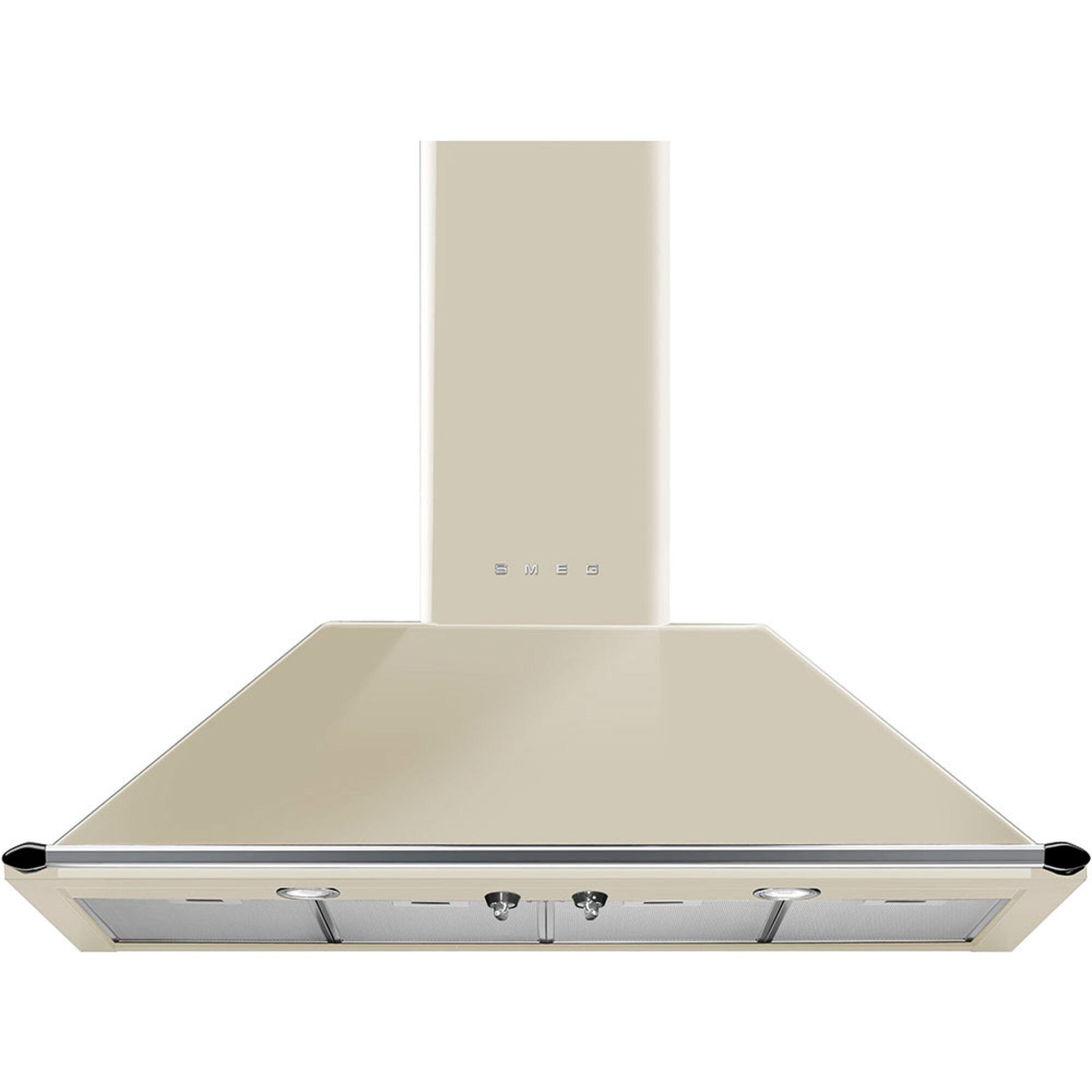 Smeg Smeg KT110PE 110 cm vægmonteret emhætte, Creme – vinkelbillede (Emhætter)