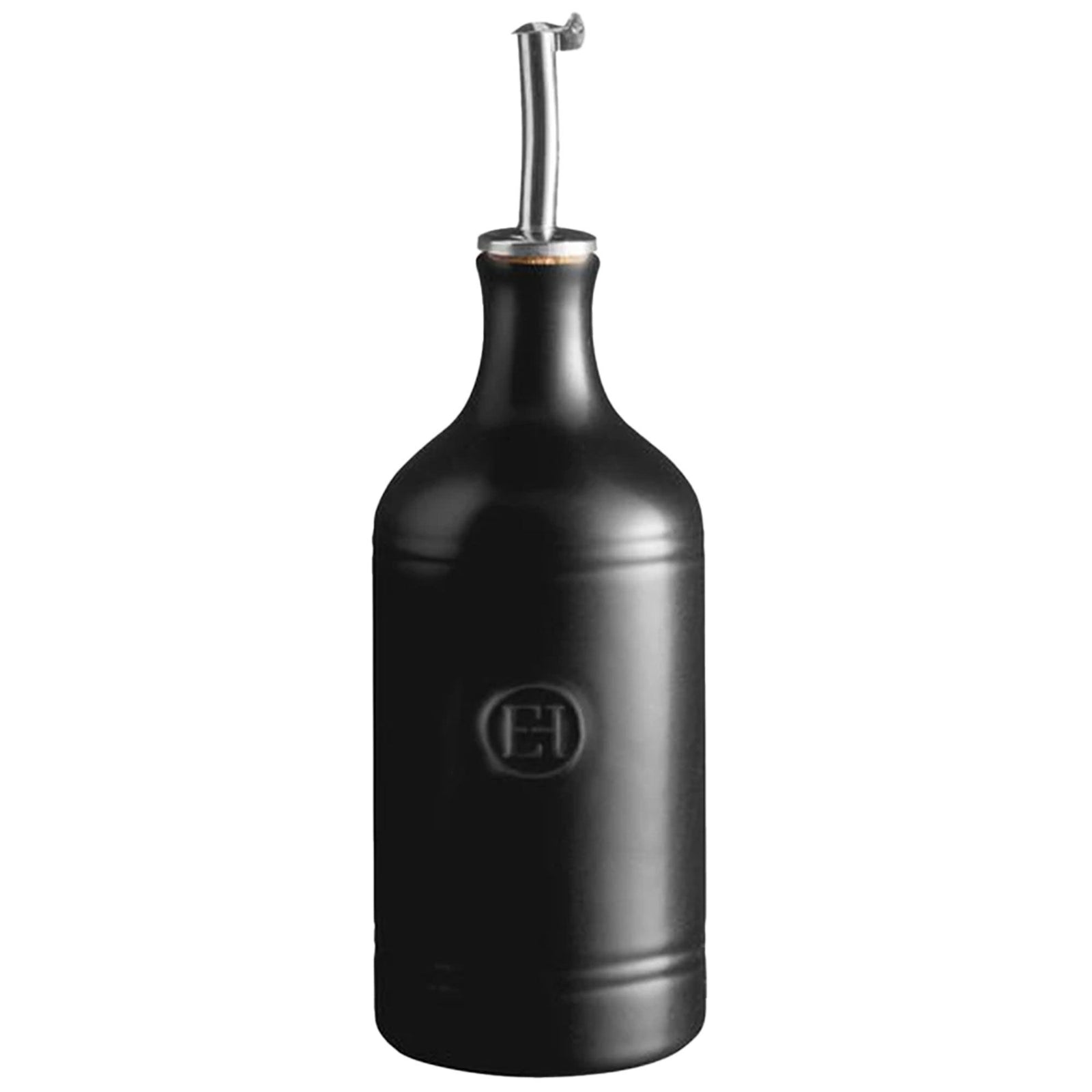 Emile henry Emile Henry Olivenolieflaske 0,4 liter, sort ❤ vinkelbillede (Olie- og eddikeflaske)