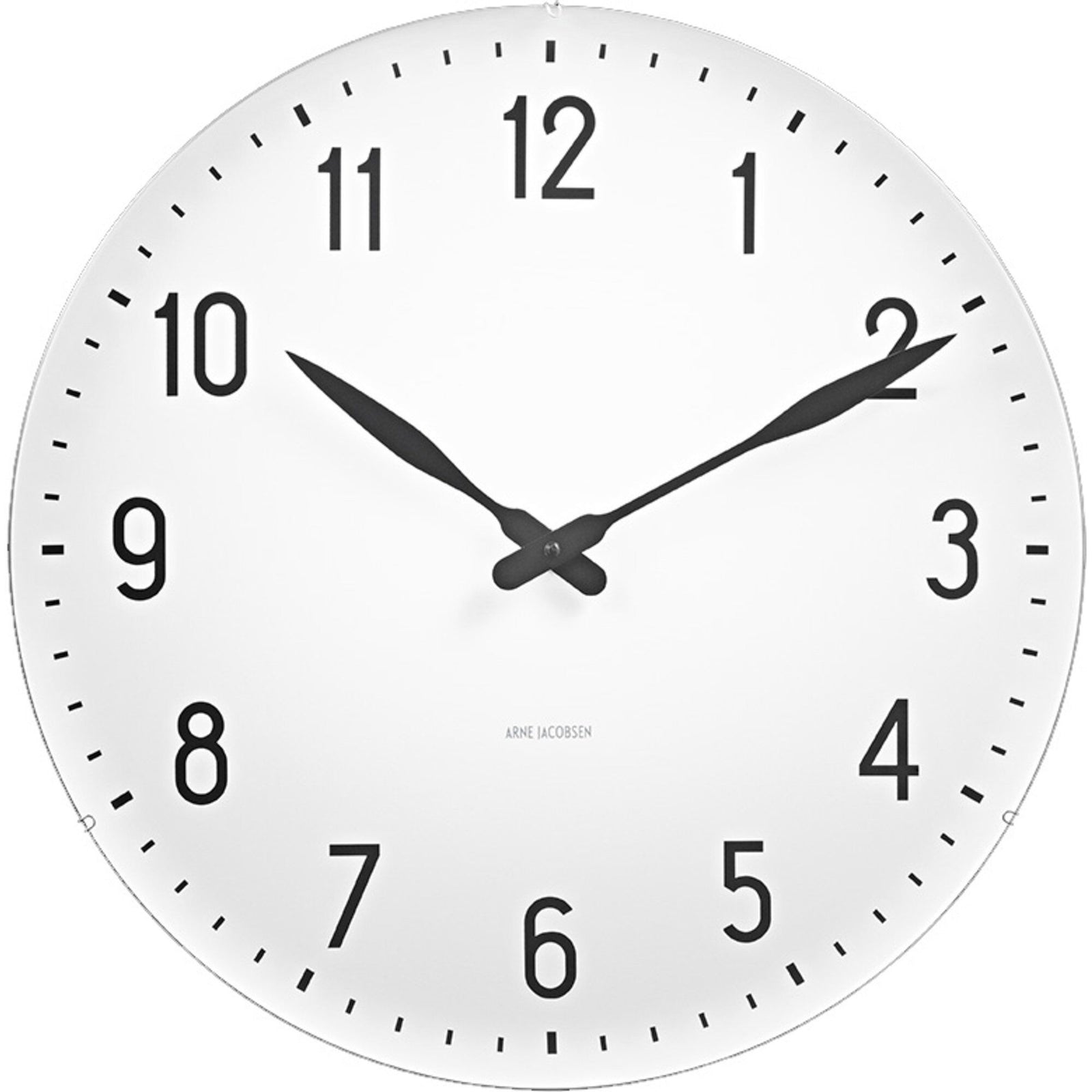 Arne jacobsen Arne jacobsen Station vægur 48 cm, hvid/sort ❤ vinkelbillede (Vægur)